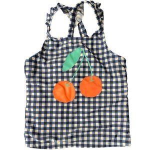 Cat & Jack 4T Girls Blue White and Gingham Swim Tankini